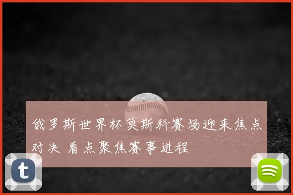 俄罗斯世界杯莫斯科赛场迎来焦点对决 看点聚焦赛事进程